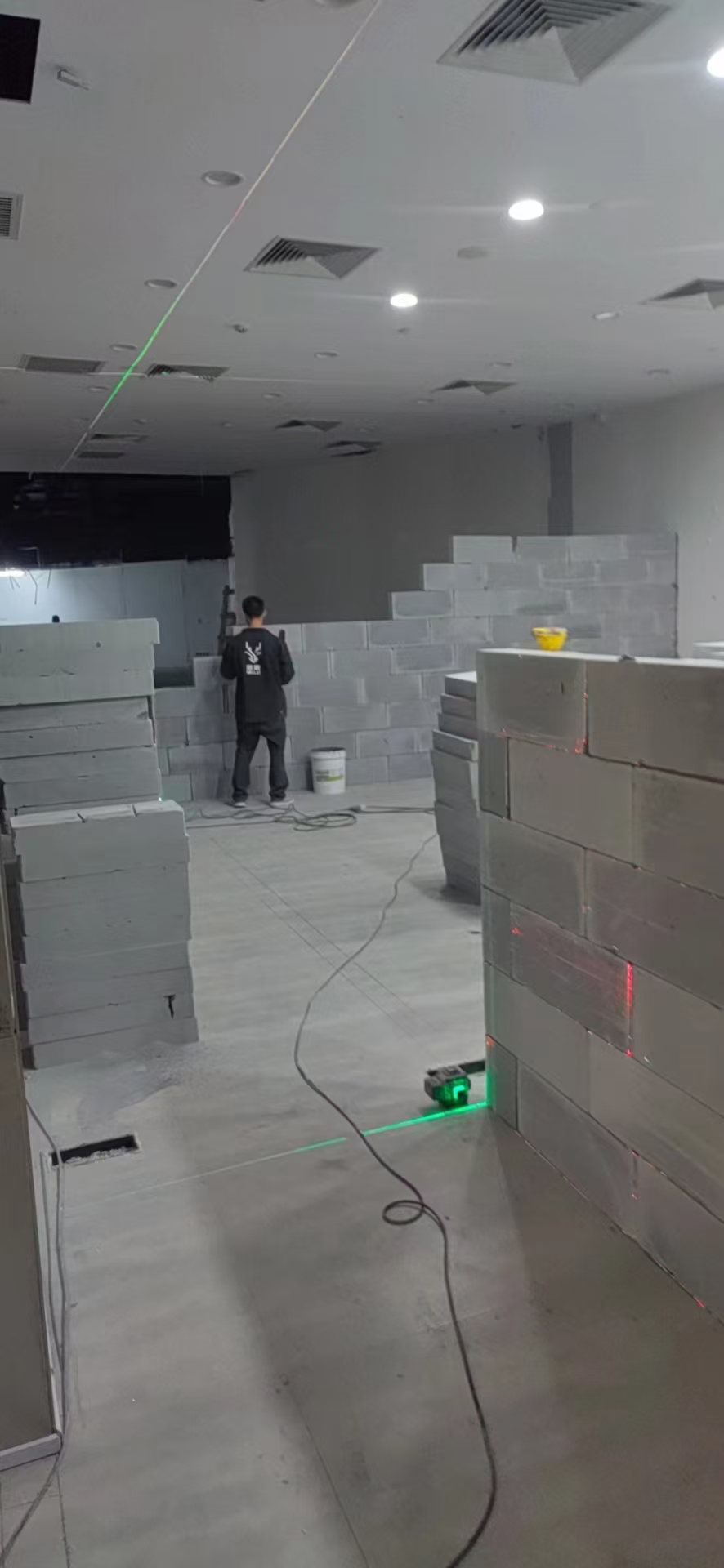 厂房轻质砖隔墙区域划分
