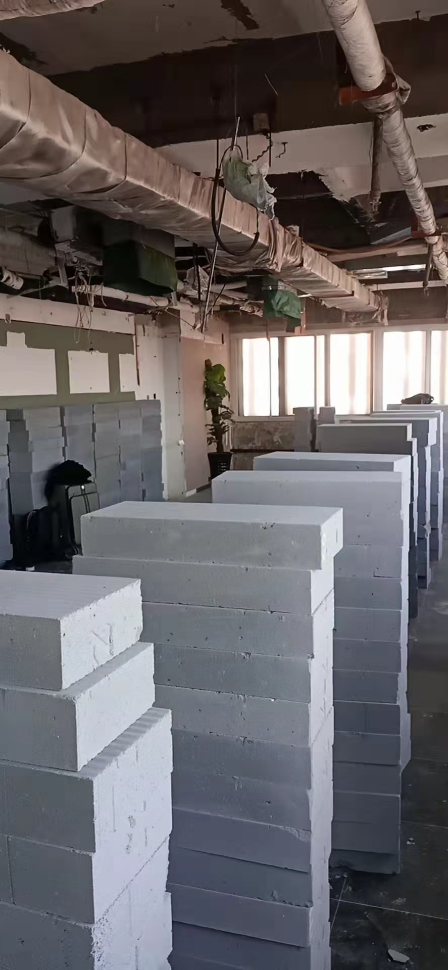 加气块隔墙墙体展示